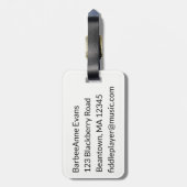 Étiquette À Bagage Balise de bagage Personnaliser le violon (Dos Vertical)