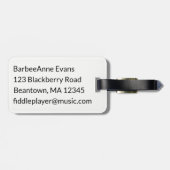 Étiquette À Bagage Balise de bagage Personnaliser le violon (Dos horizontal)