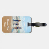Étiquette À Bagage Balise de bagage photo avec nom de texte personnal (Dos horizontal)
