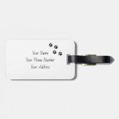 Étiquette À Bagage Balise de bagage photo de l'animal de compagnie (Dos horizontal)