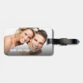 Étiquette À Bagage Balise de bagage photo personnalisée (Dos horizontal)