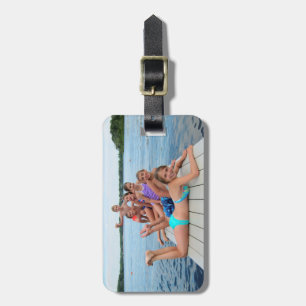 Étiquette À Bagage Balise de bagage photo personnalisée - texte et co