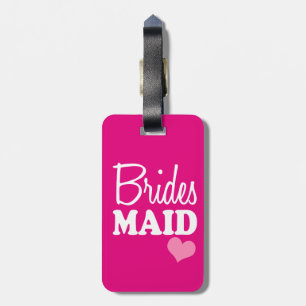 Étiquette À Bagage Balise de bagage Pink Bridesmaid