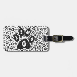 Étiquette À Bagage Balise de bagage Poche noir et blanc Poche noir et