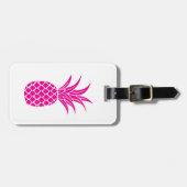 Étiquette À Bagage Balise de bagage pour ananas rose vif (Devant horizontal)