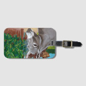 Étiquette À Bagage Balise de bagage pour âne de vignoble (Devant Horizontal)