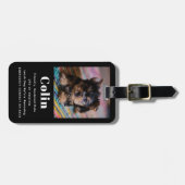 Étiquette À Bagage Balise de bagage pour animaux de compagnie Photo C (Devant horizontal)