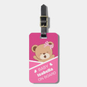 Étiquette À Bagage Balise de bagage pour bébé Sleepy personnalisé (Devant Vertical)