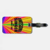 Étiquette À Bagage Balise de bagage pour chanteur génial (Dos horizontal)