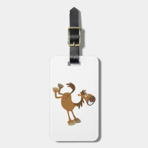 Étiquette À Bagage Balise de bagage pour cheval en caricature Cute Ki