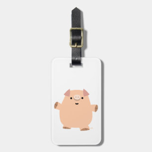 Étiquette À Bagage Balise de bagage pour cochon de dessin amusant