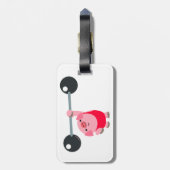 Étiquette À Bagage Balise de bagage pour cochon de dessin légère (Dos Vertical)