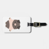 Étiquette À Bagage Balise de bagage pour cochon de dessin mignon (Devant horizontal)
