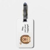 Étiquette À Bagage Balise de bagage pour hérisson Wonky Zoo Moody (Dos Vertical)