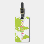 Étiquette À Bagage Balise de bagage pour la lust Wanderlust (Devant Vertical)