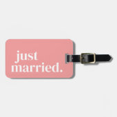 Étiquette À Bagage Balise de bagage pour les jeunes mariés customisés (Devant horizontal)