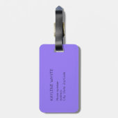 Étiquette À Bagage Balise de bagage pour lunettes violet de coupe d'o (Dos Vertical)