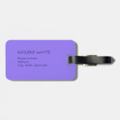 Étiquette À Bagage Balise de bagage pour lunettes violet de coupe d'o (Dos horizontal)