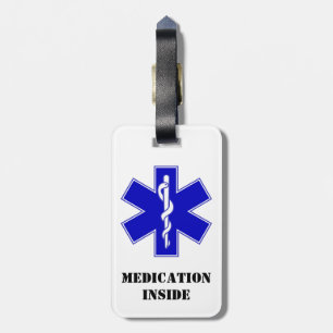 Étiquette À Bagage Balise de bagage pour médicaments verticaux à pomp