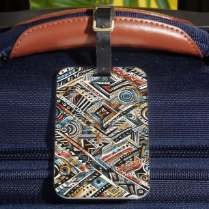Étiquette À Bagage Balise de bagage pour Motif tribal africain