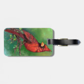 Étiquette À Bagage Balise de bagage pour oiseaux du Cardinal rouge du (Dos horizontal)
