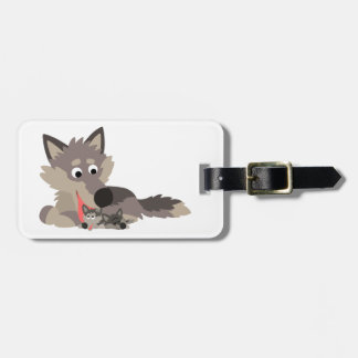 Étiquette À Bagage Balise de bagage pour papa caricaturiste loup et p