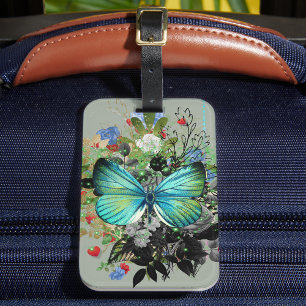 Étiquette À Bagage Balise de bagage pour papillon social