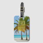 Étiquette À Bagage Balise de bagage pour plage tropicale (Devant Vertical)