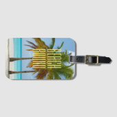 Étiquette À Bagage Balise de bagage pour plage tropicale (Devant Horizontal)