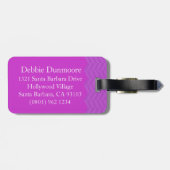 Étiquette À Bagage Balise de bagage pourpre imprimé en os de hareng C (Dos horizontal)