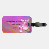 Étiquette À Bagage Balise de bagage Purple Chihuahua (Dos horizontal)