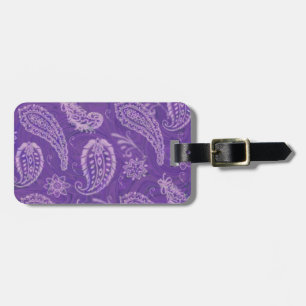 Étiquette À Bagage Balise de bagage Purple Paisley