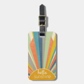 Étiquette À Bagage Balise de bagage Retro Sun Rays (Devant Vertical)