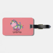 Étiquette À Bagage Balise de bagage rose de la soirée Unicorn (Dos horizontal)
