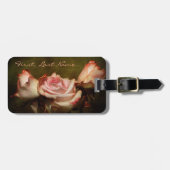 Étiquette À Bagage Balise de bagage Rose poussiéreux (Devant horizontal)