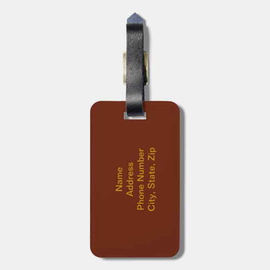 Étiquette À Bagage Balise de bagage rouge personnalisé (Dos Vertical)