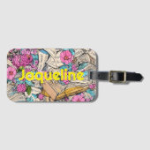 Étiquette À Bagage Balise de bagage Shabby Chic Book File (Devant Horizontal)