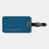 Étiquette À Bagage Balise de bagage simple bleu foncé (Dos horizontal)