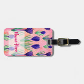 Étiquette À Bagage Balise de bagage sur mesure de printemps heureux (Devant horizontal)