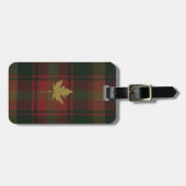 Étiquette À Bagage Balise de bagage Tartan Feuille d'érable canadienn (Devant horizontal)