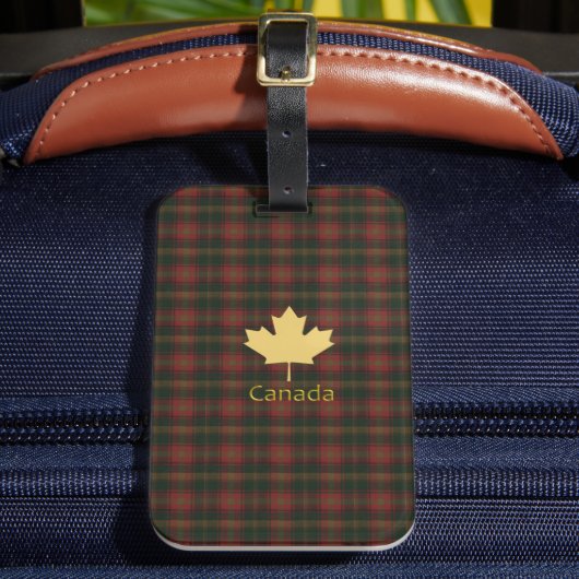 Étiquette À Bagage Balise de bagage Tartan Feuille d'érable canadienn (Insitu Rectoal 2)