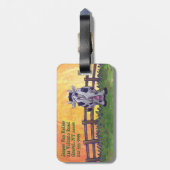 Étiquette À Bagage Balise de bagage Tête et Queues de vache mignonne (Dos Vertical)