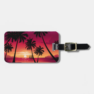 Étiquette À Bagage Balise de bagage tropicale