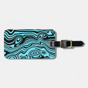 Étiquette À Bagage Balise de bagage Vagues Bleues Abstraites Choisir