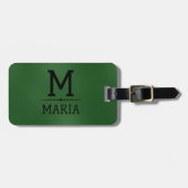 Étiquette À Bagage Balise de bagage verte abstraite arrière - plan (Devant horizontal)