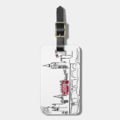 Étiquette À Bagage Balise de bagage Whimsical London (Devant Vertical)