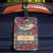 Balise de bagage William Morris Strawberry Thief