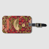 Étiquette À Bagage Balise de bagage William Morris Strawberry Thief (Devant Horizontal)