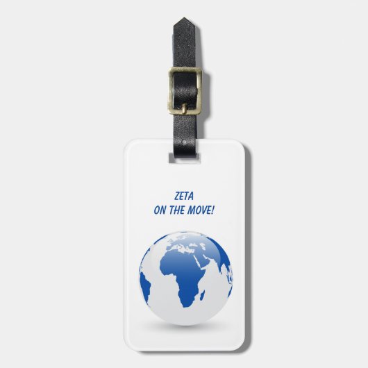 Étiquette À Bagage Balise de bagage Zeta Phi Beta (Devant Vertical)