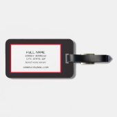 ÉTIQUETTE À BAGAGE BALISE DE BAGAGES (Dos horizontal)